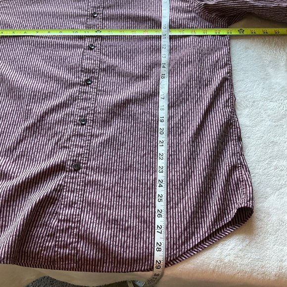 Quieti Mens size Large Button down shirt 100% fine cotton contrast cuff - Picture 7 of 12